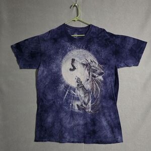 The Mountain Mens Howling Wolves Moon Tie Dye T Shirt Size XL